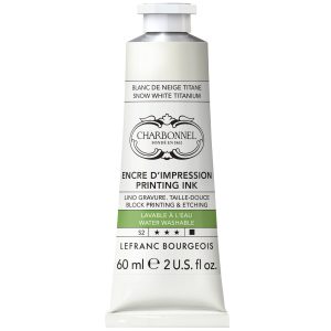 Encre d’impression Lavable à L'eau - Blanc Neige Titane - 60ml